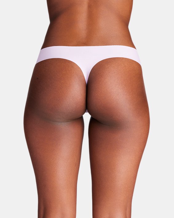 Women's UA Pure Stretch 3-Pack No Show Thong in Purple image number 1
